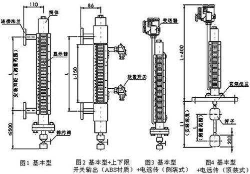 磁性浮子液位計結(jié)構特點圖